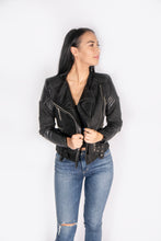 Load image into Gallery viewer, BESSY BIKER JACKET - BLACK