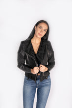 Load image into Gallery viewer, BESSY BIKER JACKET - BLACK