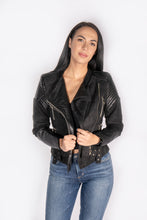 Load image into Gallery viewer, BESSY BIKER JACKET - BLACK