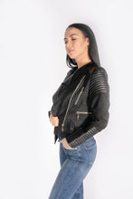 Load image into Gallery viewer, BESSY BIKER JACKET - BLACK