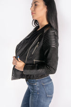 Load image into Gallery viewer, BESSY BIKER JACKET - BLACK