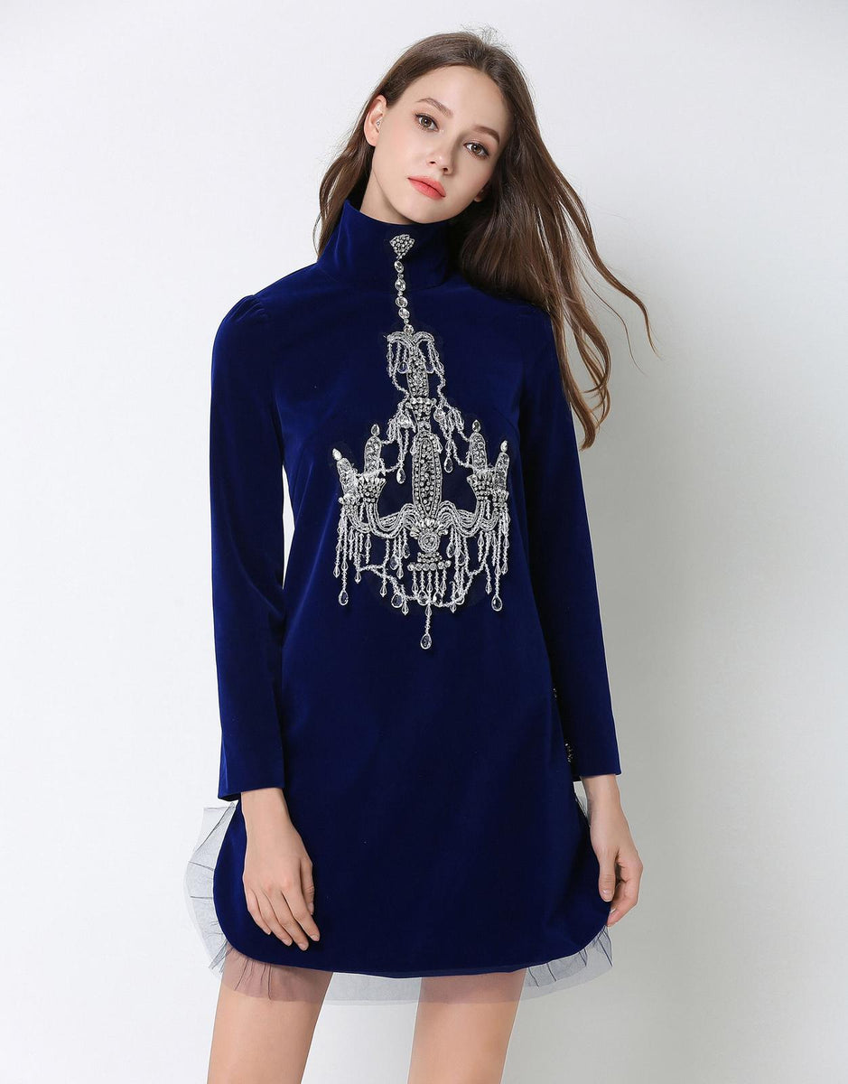VELVET CHANDELIER DRESS