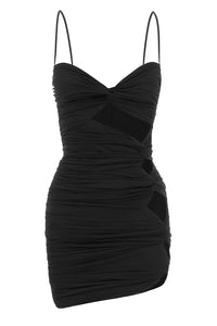 Cut Out Mini Dress - Black