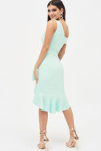 Load image into Gallery viewer, MINT RUFFLE WRAP DRESS