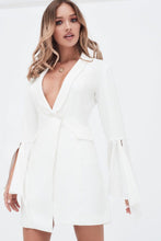 Load image into Gallery viewer, FRILL BELL SLEEVE BLAZER DRESS