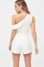 Load image into Gallery viewer, CUT OUT ONE SHOULDER PLAYSUIT - WHITE