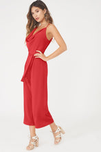 Load image into Gallery viewer, COWL NECK CULOTTE JUMPSUIT - SCARLET RED