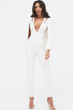 Load image into Gallery viewer, CUT OUT NECK CAPE JUMPSUIT - WHITE