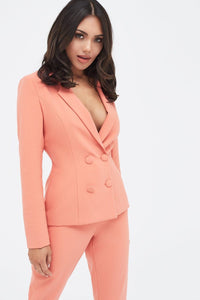 DOUBLE BREASTED BUTTON BLAZER