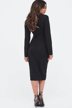 Load image into Gallery viewer, BUTTONED WRAP MIDI DRESS