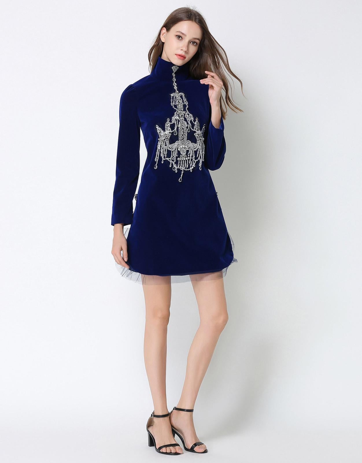 Comino couture sale blue dress
