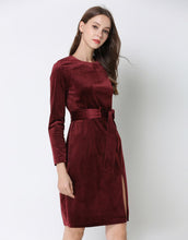 Load image into Gallery viewer, VELVET BERRY DRESS