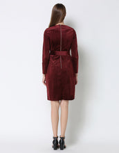 Load image into Gallery viewer, VELVET BERRY DRESS