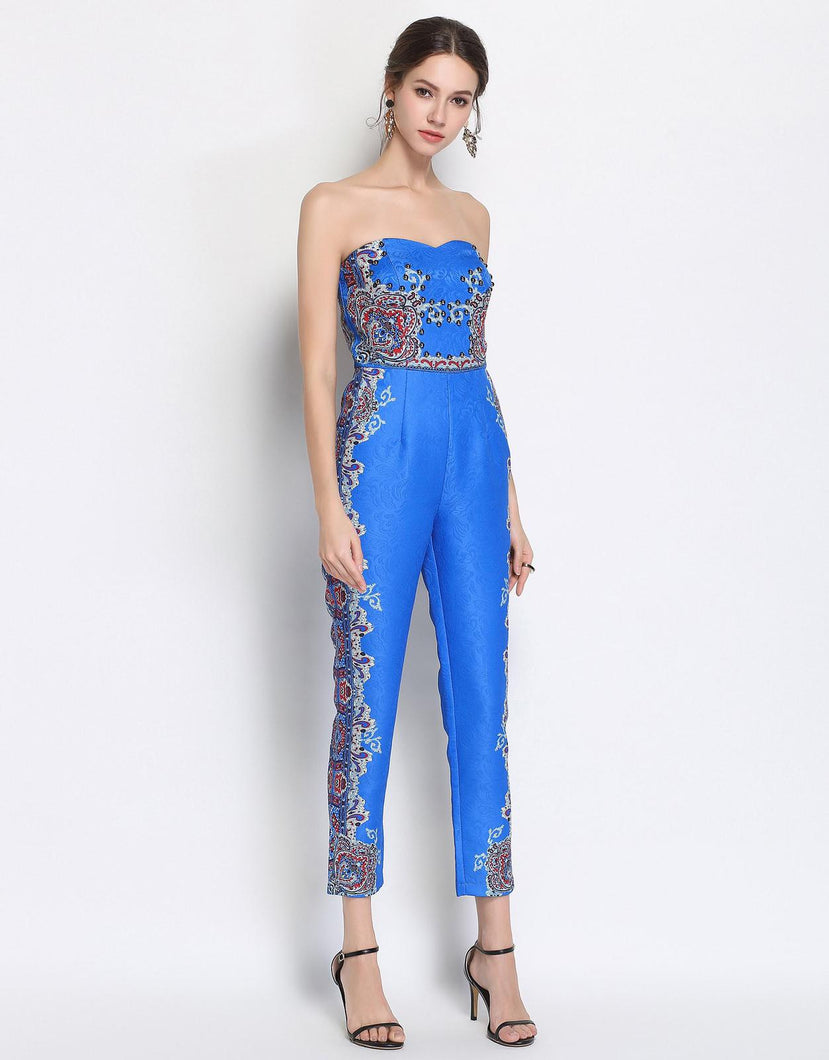 ELECTRIC BLUE JUMPSUIT