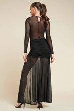 Load image into Gallery viewer, Black Mesh Maxi Dress